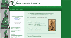 Desktop Screenshot of federationofsaintscholastica.org